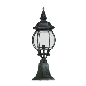 Flinders Antique Black Pillar Mount Light IP12 Medium by Lighting Inspirations, a Outdoor Lighting for sale on Style Sourcebook