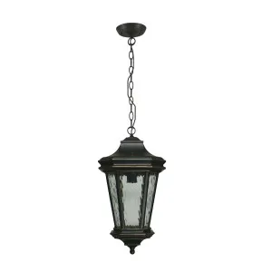 Tilburn Antique Bronze Pendant Light IP44 Large Chain by Lighting Inspirations, a Pendant Lighting for sale on Style Sourcebook