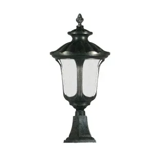 Waterford Antique Black Pillar Mount Light IP44 Large by Lighting Inspirations, a Outdoor Lighting for sale on Style Sourcebook