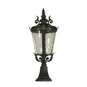Albany Antique Bronze Pillar Mount Light IP44 Medium by Lighting Inspirations, a Outdoor Lighting for sale on Style Sourcebook