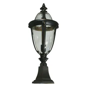 Mayfair Pillar Mount Light IP44 Antique Bronze by Lighting Inspirations, a Outdoor Lighting for sale on Style Sourcebook