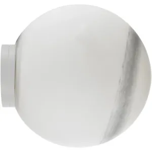 Calibo Crest Alabaster Glass 120mm Orb Wall Light White by Calibo, a Outdoor Lighting for sale on Style Sourcebook