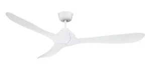 Mercator Juno 56" (1420mm) Indoor/Outdoor Ceiling Fan with Remote White by Mercator, a Ceiling Fans for sale on Style Sourcebook