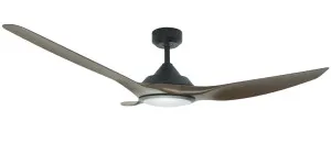 Vencha Raven 64" DC Ceiling Fan with 24W LED Light Walnut and Black by Vencha, a Ceiling Fans for sale on Style Sourcebook