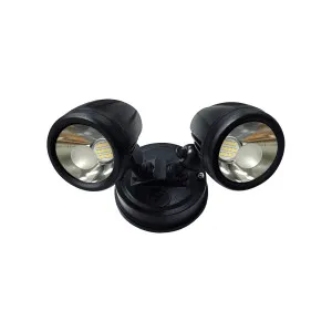 Telbix Illume Twin Exterior Security Spotlight Black by Telbix, a Spotlights for sale on Style Sourcebook