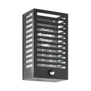 Eglo Alamonte 3 IP44 Outdoor Motion Sensor Wall Light Black by Eglo, a Outdoor Lighting for sale on Style Sourcebook