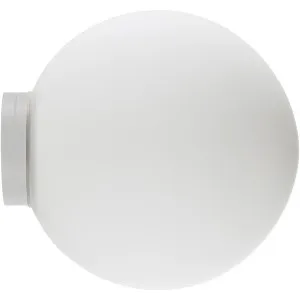 Calibo Crest Opal Glass 140mm Orb Wall Light White by Calibo, a Outdoor Lighting for sale on Style Sourcebook
