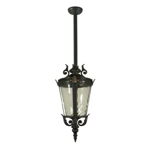 Medium Rod IP44 Albany Pendant Light Antique Bronze by Lighting Inspirations, a Pendant Lighting for sale on Style Sourcebook