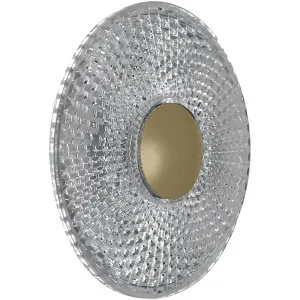 Calibo Bilby Crystalline 180mm Round LED Wall Light Brass by Calibo, a Outdoor Lighting for sale on Style Sourcebook