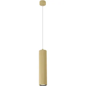Calibo Canary Fluted 300mm Pendant Brass by Calibo, a Pendant Lighting for sale on Style Sourcebook