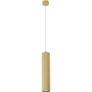Calibo Canary Fluted 500mm Pendant Brass by Calibo, a Pendant Lighting for sale on Style Sourcebook