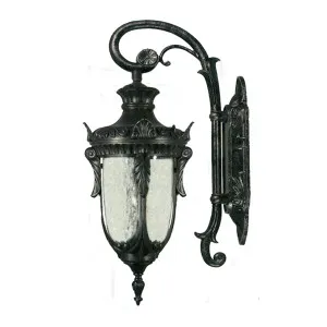Wellington Antique Black Wall Light IP44 Small by Lighting Inspirations, a Outdoor Lighting for sale on Style Sourcebook