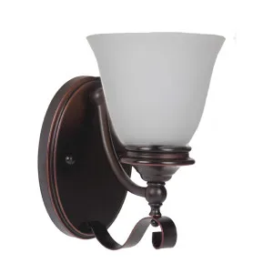 Dallas Opal Glass Wall Bracket Light Bronze by Lighting Inspirations, a Wall Lighting for sale on Style Sourcebook