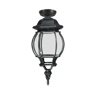 Flinders Antique Black Under Eave Light IP12 Medium by Lighting Inspirations, a Outdoor Lighting for sale on Style Sourcebook