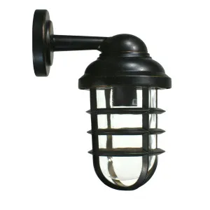 Cage Wharf Exterior Wall Light IP44 Antique Bronze by Lighting Inspirations, a Outdoor Lighting for sale on Style Sourcebook