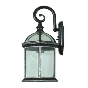 Station Lantern Style Wall Light Antique Black by Lighting Inspirations, a Outdoor Lighting for sale on Style Sourcebook