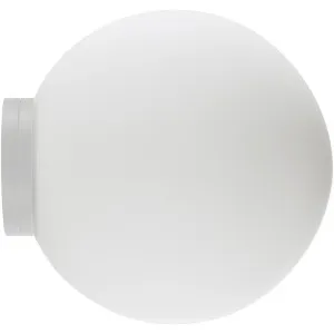 Calibo Crest Opal Glass 120mm Orb Wall Light White by Calibo, a Outdoor Lighting for sale on Style Sourcebook