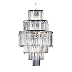 Celestial Waterfall Chandelier Crystal Pendant Light 9 Light by Lighting Inspirations, a Pendant Lighting for sale on Style Sourcebook