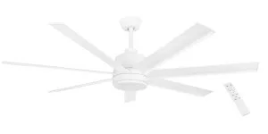 Eglo Tourbillion 60" DC Indoor/Outdoor Ceiling Fan With Remote Control Matt White by Eglo, a Ceiling Fans for sale on Style Sourcebook
