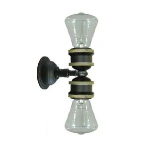 Buster Bronze Wall Light 2 Light by Lighting Inspirations, a Wall Lighting for sale on Style Sourcebook