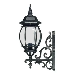 Flinders Antique Black Wall Light IP12 Small by Lighting Inspirations, a Outdoor Lighting for sale on Style Sourcebook