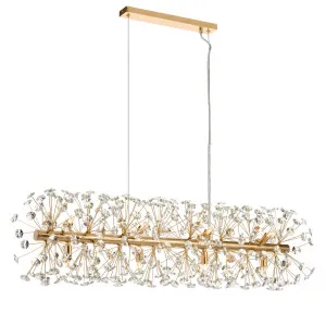 Telbix Lerida 12 Light Rectangular Pendant Gold by Telbix, a Pendant Lighting for sale on Style Sourcebook