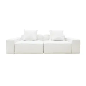 Riley Linen Pure White Modular Sofa - 2 Seater by null, a Sofas for sale on Style Sourcebook