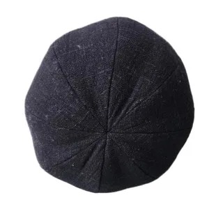 Olga Linen Cotton Cushion Round 25cm Diameter - Black by null, a Cushions, Decorative Pillows for sale on Style Sourcebook
