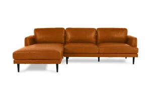 Alice Leather Left Hand Chaise Sofa, Ranch Tan, by Lounge Lovers by Lounge Lovers, a Sofas for sale on Style Sourcebook