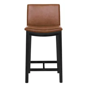 Everest Bar Chair in Urbane Leather Light Brown / Black Leg by OzDesignFurniture, a Bar Stools for sale on Style Sourcebook