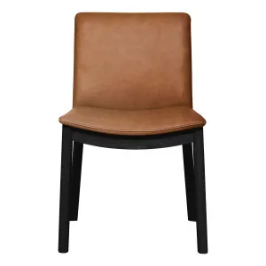 Everest Dining Chair in Urbane Leather Dark Brown / Black by OzDesignFurniture, a Dining Chairs for sale on Style Sourcebook