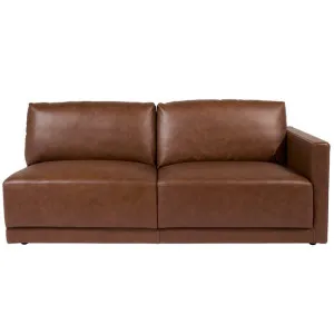 Haven Leather Right Arm Facing 3 Seater Module Tan by null, a Sofas for sale on Style Sourcebook