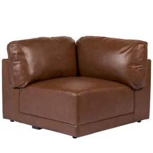 Haven Leather Corner Sofa Chair Module Tan by null, a Sofas for sale on Style Sourcebook