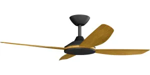 Calibo Vanga 48" DC Smart Ceiling Fan with Remote Control Black and Teak by Calibo, a Ceiling Fans for sale on Style Sourcebook