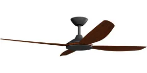 Calibo Vanga 56" DC Smart Ceiling Fan with Remote Control Black and Koa by Calibo, a Ceiling Fans for sale on Style Sourcebook