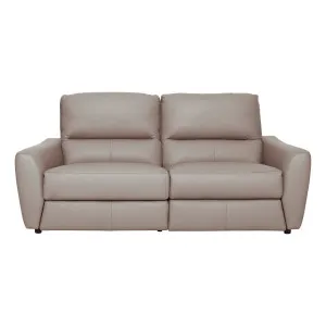 Portland 2 Seater Recliner Sofa in Leather Light Mocha by OZ Design, a Sofas for sale on Style Sourcebook