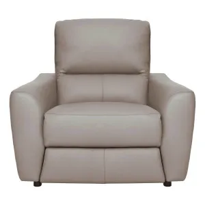 Portland Recliner Armchair in Leather Light Mocha by OZ Design, a Chairs for sale on Style Sourcebook
