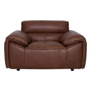 Marco Armchair in Jersey Leather Chocolate by OZ Design, a Chairs for sale on Style Sourcebook