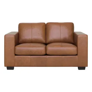 Toronto 2 Seater Sofa in Urbane Leather Light Brown by OZ Design, a Sofas for sale on Style Sourcebook