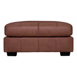 Toronto Ottoman Sofa in Urbane Leather Light Brown by OZ Design, a Ottomans for sale on Style Sourcebook