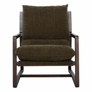 Joanna Occasional Chair in Green / Dark Chocolate by OZ Design, a Chairs for sale on Style Sourcebook