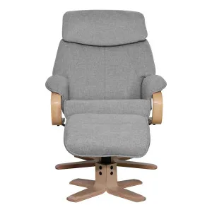 Turner Recliner Chair + Ottoman in Belfast Grey / Natural Leg by OZ Design, a Chairs for sale on Style Sourcebook