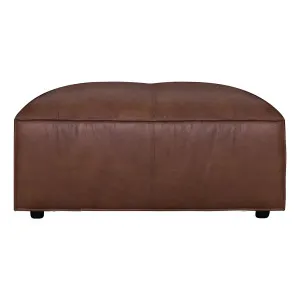 Marco Ottoman in Jersey Leather Chocolate by OZ Design, a Ottomans for sale on Style Sourcebook