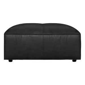 Marco Ottoman in Jersey Leather Black by OZ Design, a Ottomans for sale on Style Sourcebook