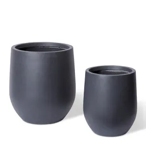 Aiden Fibrestone Planter Set 2 - 37/51 x 37/51 x 44/56cm by null, a Baskets, Pots & Window Boxes for sale on Style Sourcebook