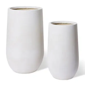 Aiden Tall Fibrestone Planter Set 2 - 36/46 x 36/46 x 60/75cm by null, a Baskets, Pots & Window Boxes for sale on Style Sourcebook