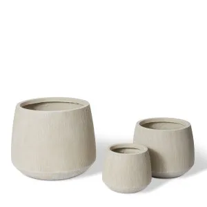Eamon Fibrestone Planter Set 3 - 28/39/54 x 28/39/54 x 23/31/44cm by null, a Baskets, Pots & Window Boxes for sale on Style Sourcebook