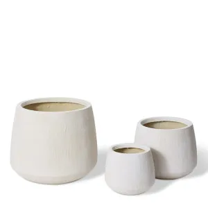 Eamon Fibrestone Planter Set 3 - 28/39/54 x 28/39/54 x 23/31/44cm by null, a Baskets, Pots & Window Boxes for sale on Style Sourcebook