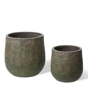 Finn Fibrestone Planter Set 2 - 40/54 x 40/54 x 38/52cm by null, a Baskets, Pots & Window Boxes for sale on Style Sourcebook