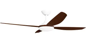 Calibo Vanga 56" DC Smart Ceiling Fan with LED Light and Remote Control White and Koa by Calibo, a Ceiling Fans for sale on Style Sourcebook